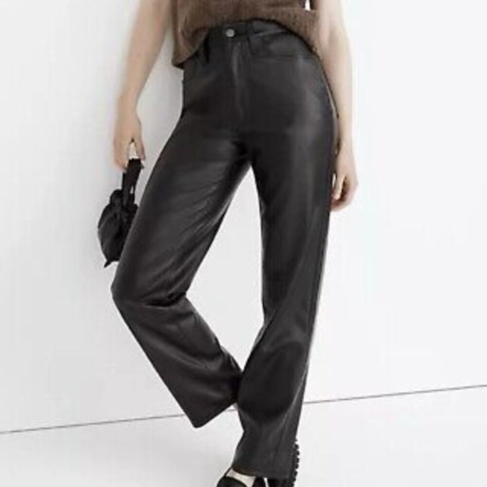 Madewell Leather Perfect Vintage Straight Jean